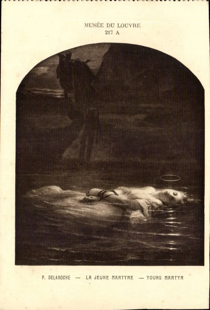 Louvre-Museum — P. Delaroche, Die junge Märtyrerin — n° 217 A - Vorderseite