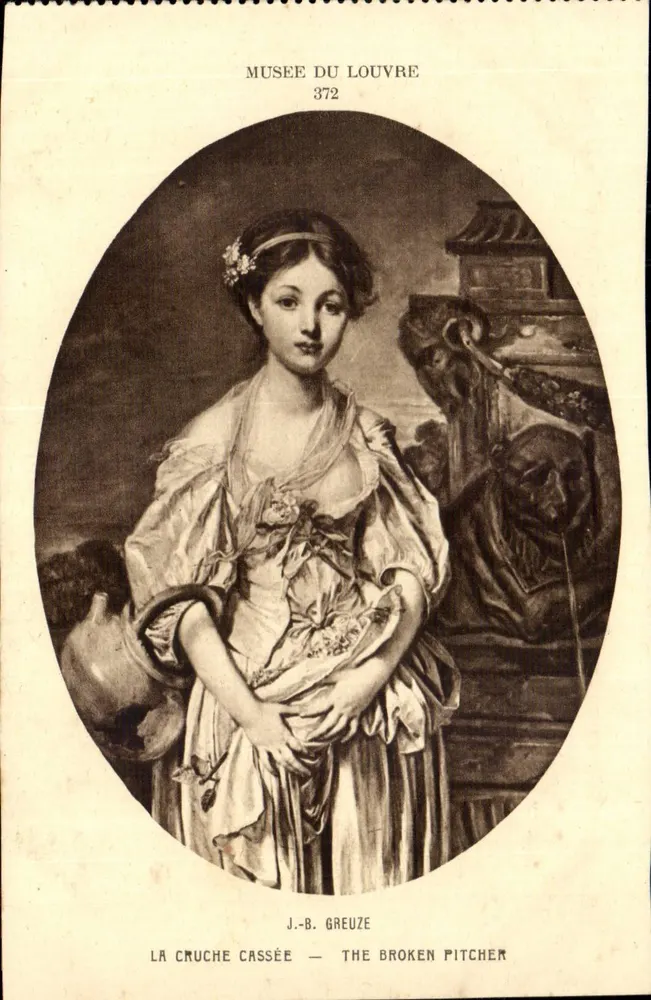 Die zerbrochene Schale — J.-B. Greuze — Musée du Louvre 372 - Vorderseite
