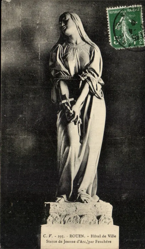 Statue der Jeanne d'Arc — Rouen — Rathaus — von Feuchère — C.F. 295 - Vorderseite