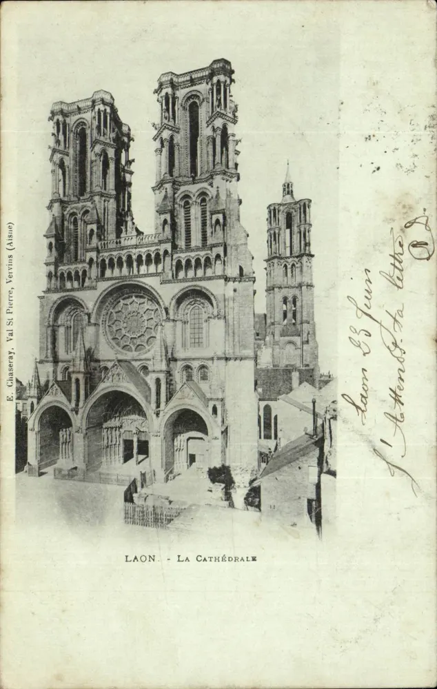 Laon - A Catedral — E. Chaseray, Val St Pierre, Vervins (Aisne) - Frente