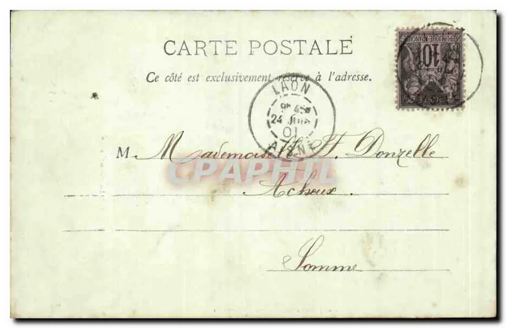 Laon - A Catedral — E. Chaseray, Val St Pierre, Vervins (Aisne) - Verso