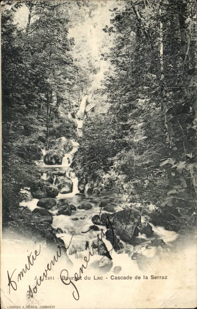 Bourget du Lac - Cachoeira da Serraz — Livraria A. Perrin, Chambéry, n° 2481 - Frente