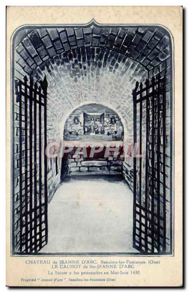 Castelo de Joana d'Arc — A cela onde ela foi presa em maio-junho de 1430 — Propriedade "Joana d'Arc", Beaulieu-les-Fontaines (Oise) - Frente