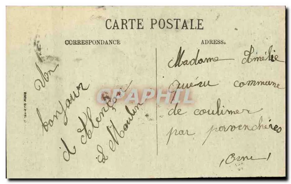 Alençon — Uma Torre do Castelo — Edição M. R. - Verso