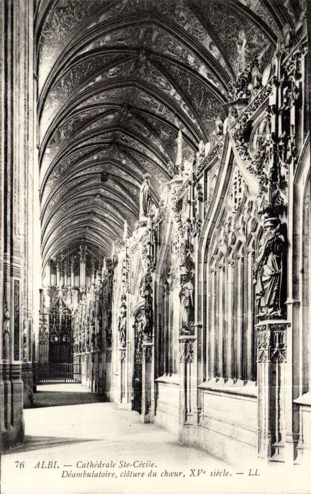 Albi — Kathedrale Ste-Cécile, Ambulatorium, Chorbrüstung, 15. Jahrhundert — LL - Vorderseite