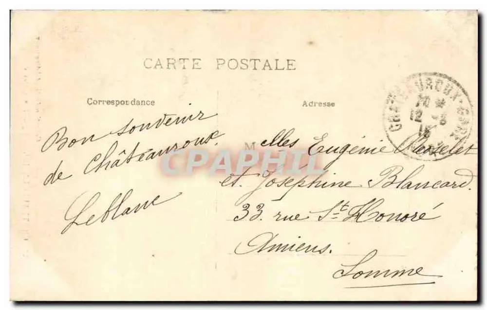 Châteauroux (Indre) — Igreja de Nossa Senhora — Coleção G. G., Châteauroux - Verso
