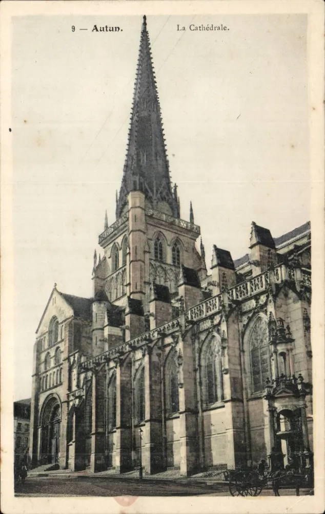 Autun — A Catedral — editor desconhecido, número de série 9 - Frente