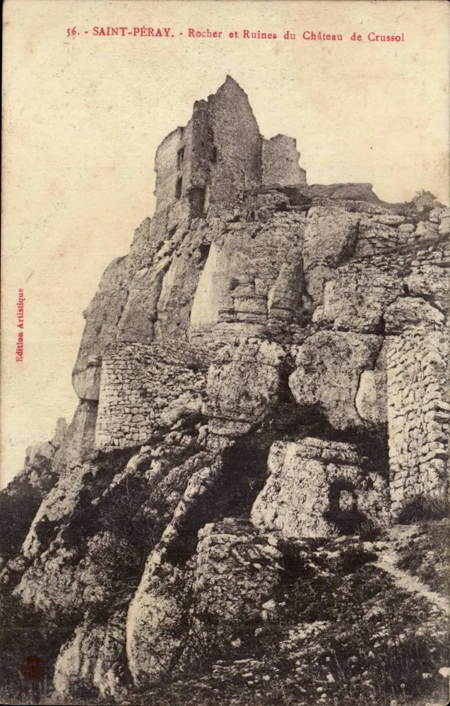 Saint-Péray - Felsen und Ruinen des Schlosses Crussol — Künstlerische Ausgabe n°56 - Vorderseite