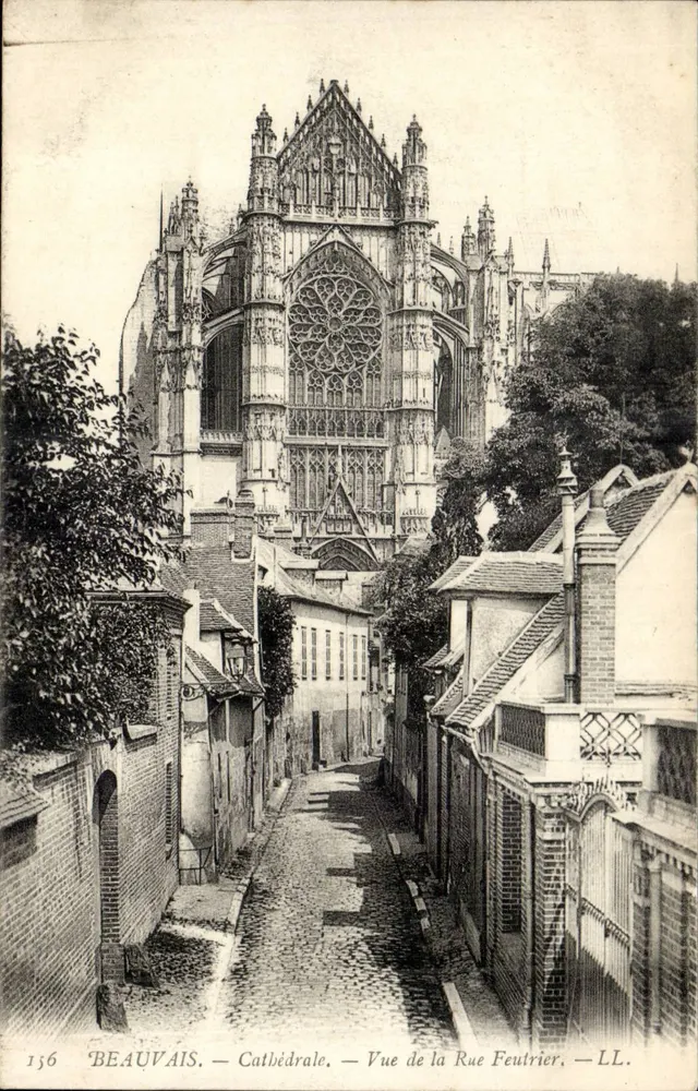 Beauvais — Kathedrale — Blick von der Rue Feutrier — LL. — n° 156 - Vorderseite