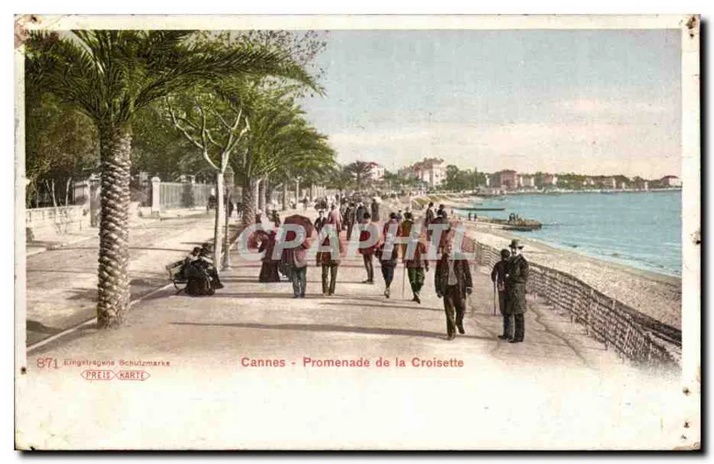 Cannes - Promenade de la Croisette — Editor Eingetragene Schutzmarke, n° 871 - Frente