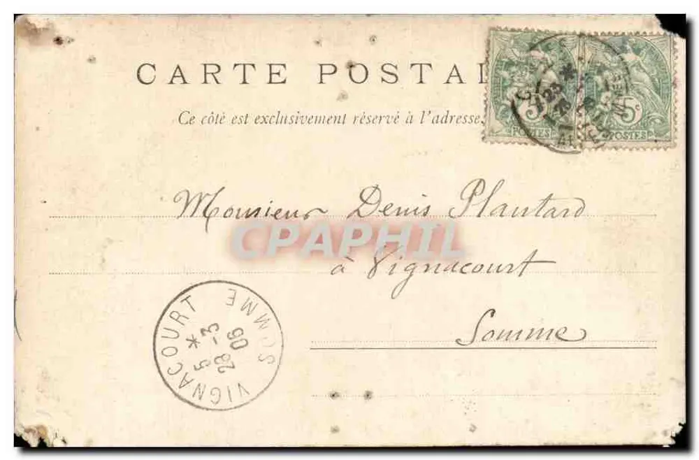 Vista aérea de Nice — com inscrição manuscrita — editor desconhecido, n° 439 - Verso