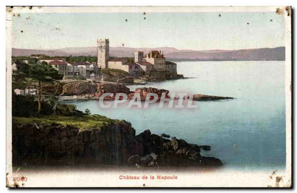 Castelo de la Napoule — vista panorâmica — editor desconhecido, n° 1940 - Frente