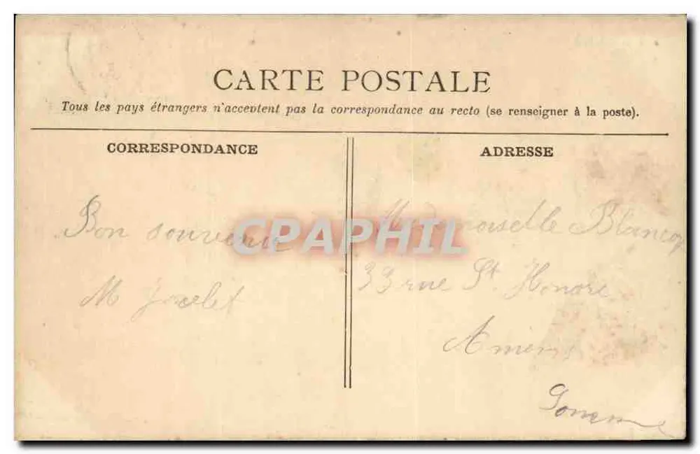 Le Havre — Bassin de l'Eure — Editor: C. P. H. (n° 115) - Verso