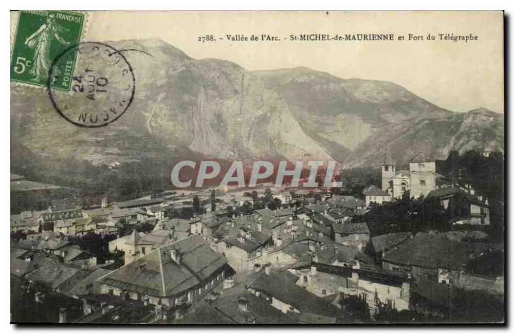 Vale do Arc - St-Michel-de-Maurienne e Forte do Telegrafe — editor anônimo, n° 2788 - Frente
