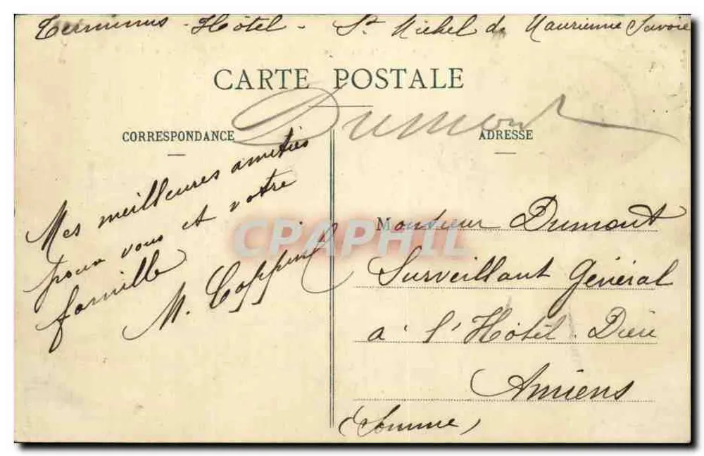 Vale do Arc - St-Michel-de-Maurienne e Forte do Telegrafe — editor anônimo, n° 2788 - Verso
