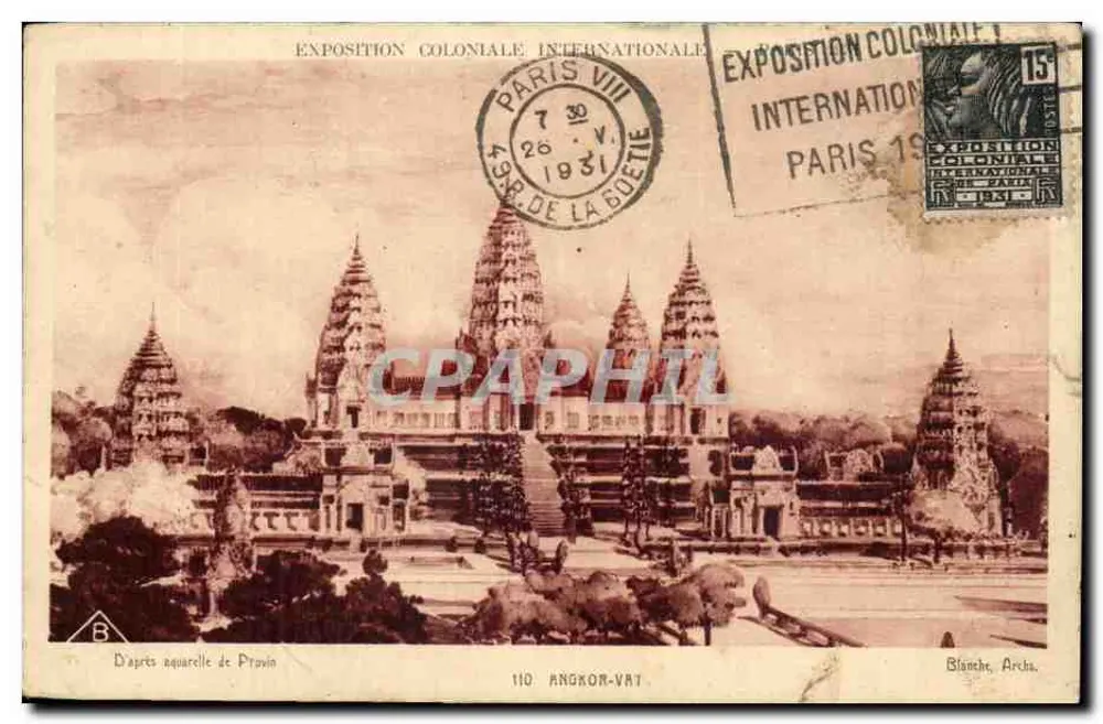 Angkor-Vat — Exposição Colonial Internacional de Paris 1931 — Blanche, Archa, n°110 - Frente