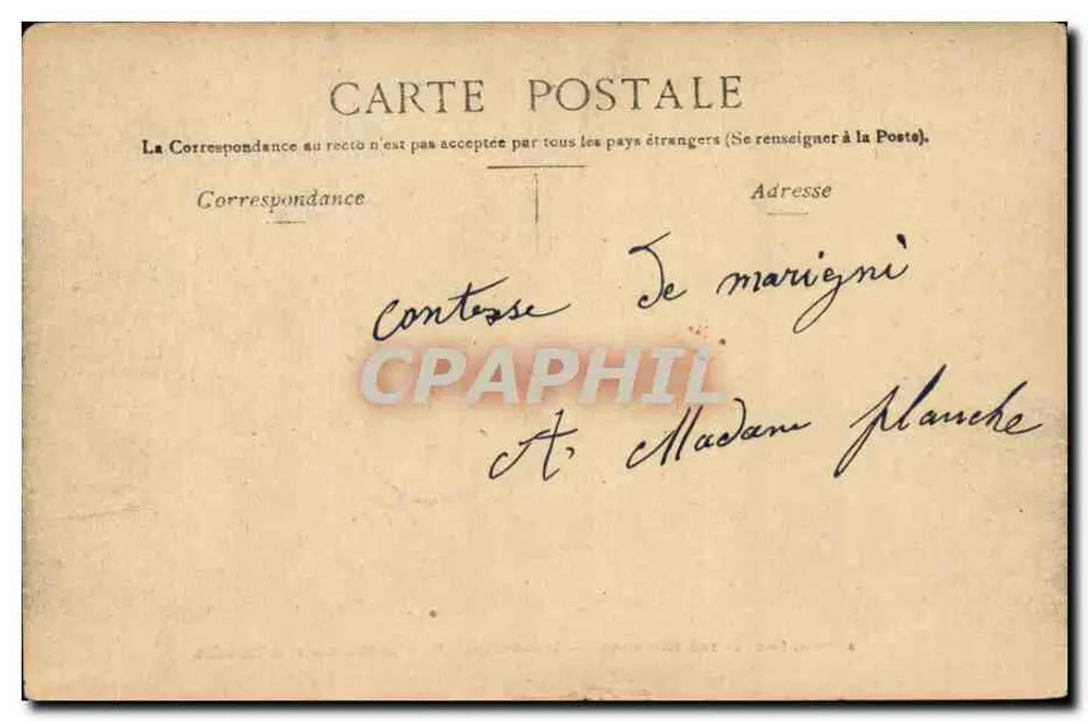 Larochefoucault — Ansicht des Schlosses und des Flusses Tardoire — Verlag Staerck, Paris - Rückseite