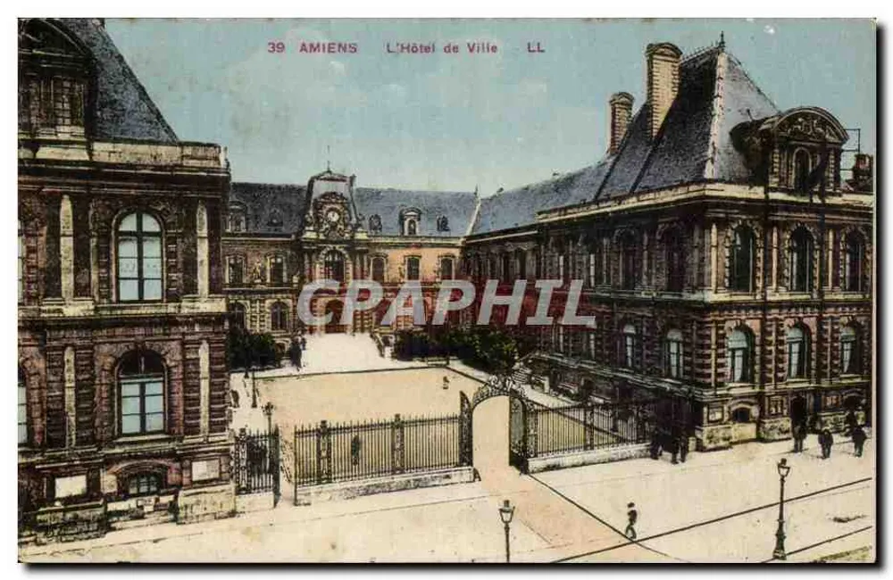 Amiens — O Hotel de Ville — Editor Levy & Neurdein réunis, Paris - Frente