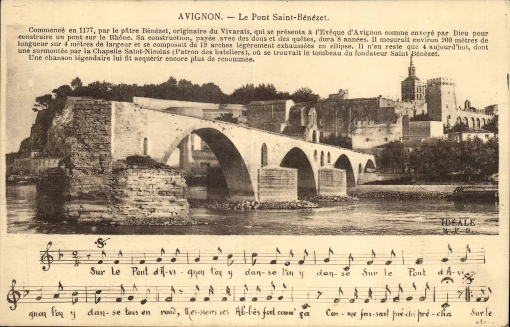 Avignon — Der Saint-Bénézet-Brücke — Handwerksedition IDÉALE M.F.B. - Vorderseite