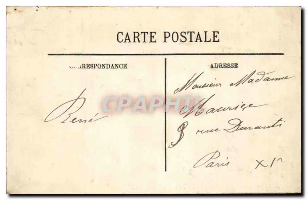 Auxerre — Die Kathedrale vom Belvédère des Herstellers gesehen — LL. - Rückseite