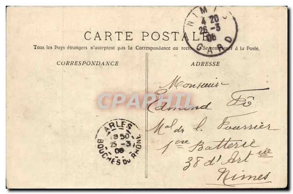 Arles - Les Arènes - Vue Extérieure — 1953 — Phototypie E. Tavano - Verso