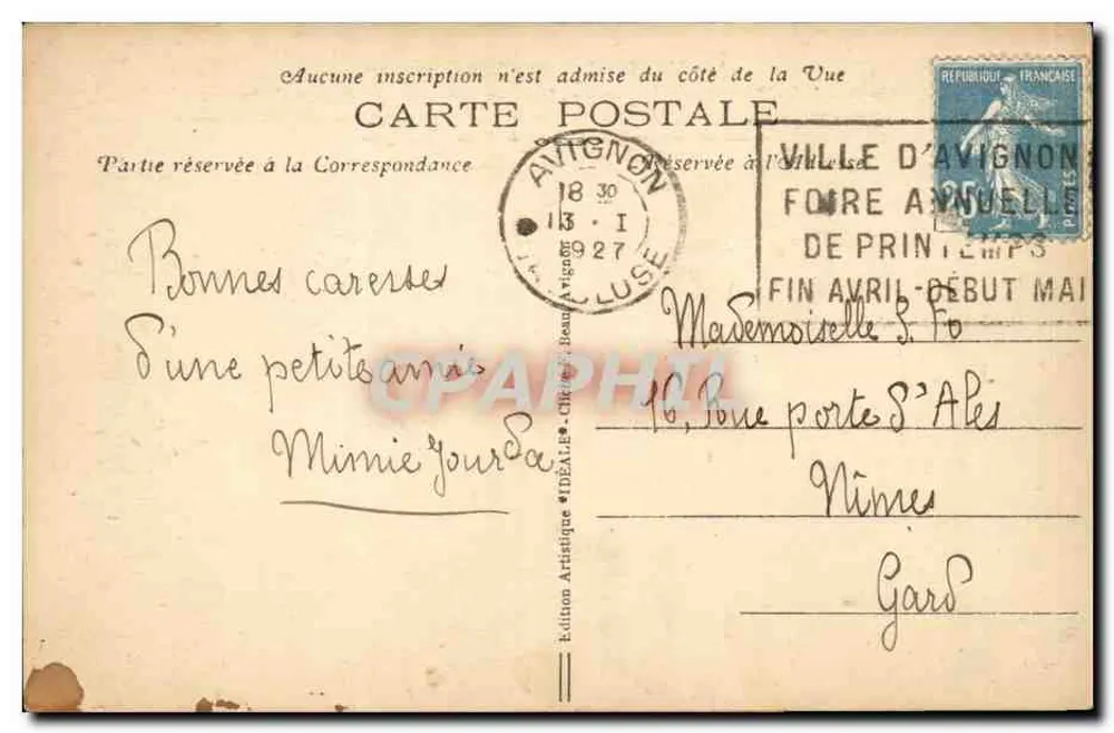 Avignon — Nowy kamieniany most — Wydawnictwo Artystyczne IDEALE - Rewers