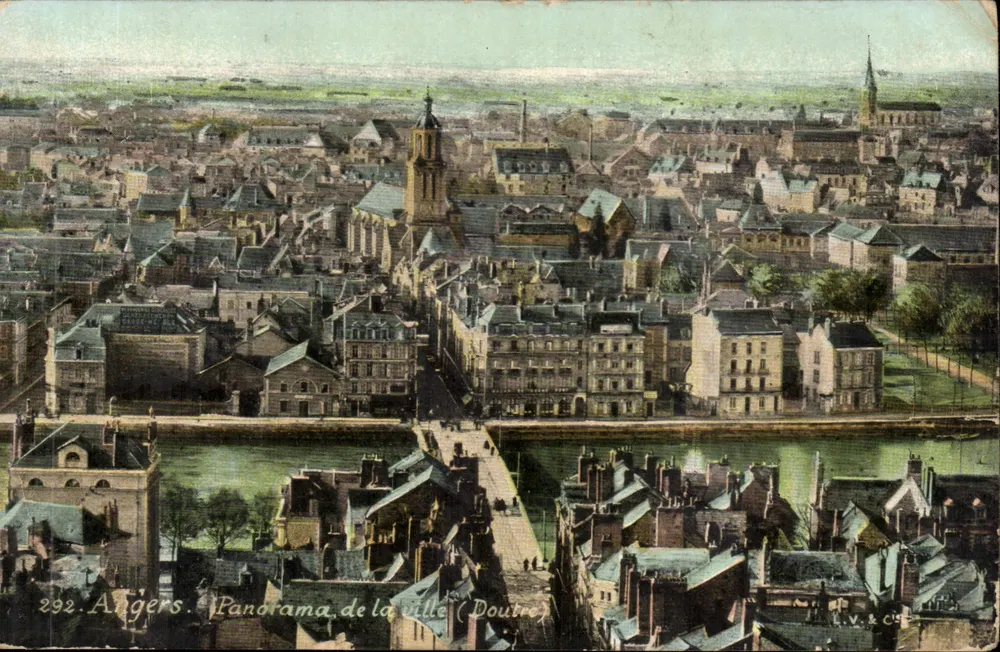 Angers - Panorama da cidade (Doutre) — L.V. & Cie, n°292 - Frente