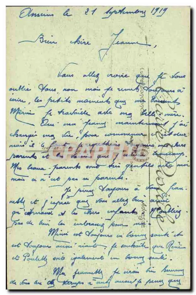 Amiens — Rue de Brauvaiss — Übersicht der Ruinen — LL. — Vidé Paris n°502 - Rückseite