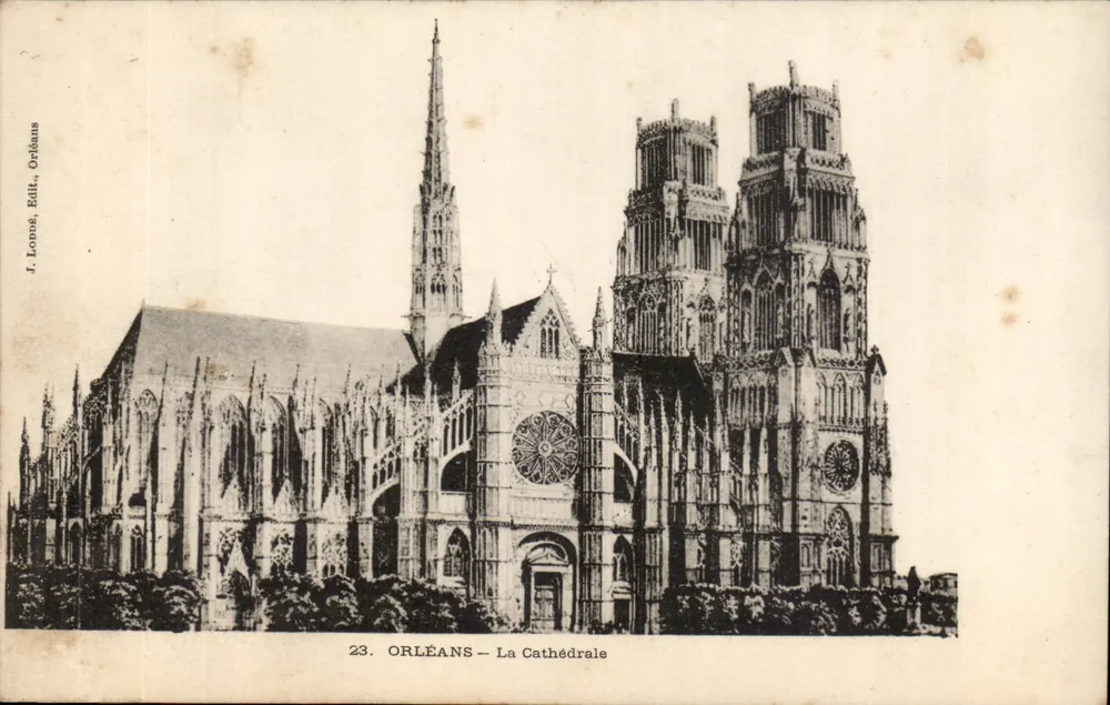Orléans — Katedra — J. Longé, Wyd. Orléans, nr 23 - Awers