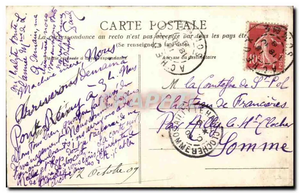 Route de Saint-Pair, Il Castello della Crête — J. Puel fot. — n°10 - Verso