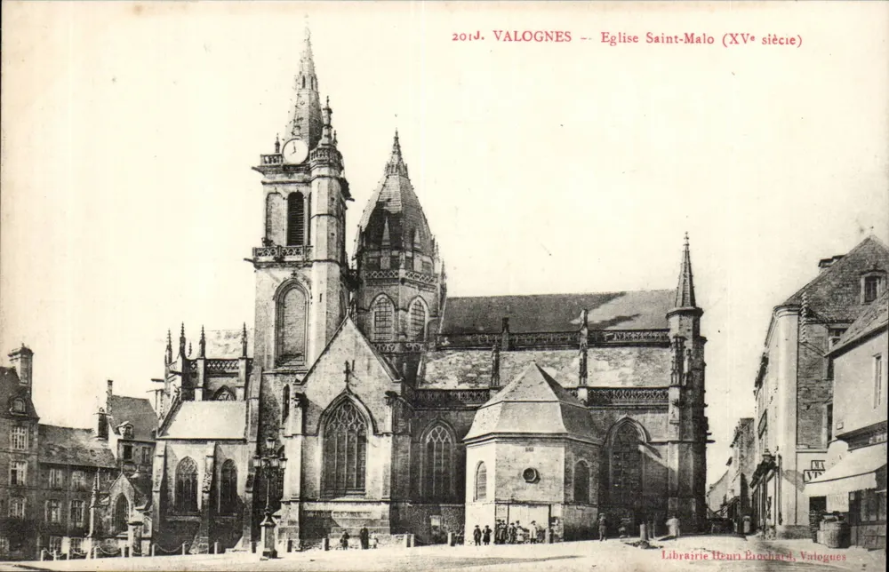 Valognes — Kerk van Sint-Malo (15e eeuw) — Librairie Henri Brochard, Valognes - Voorkant
