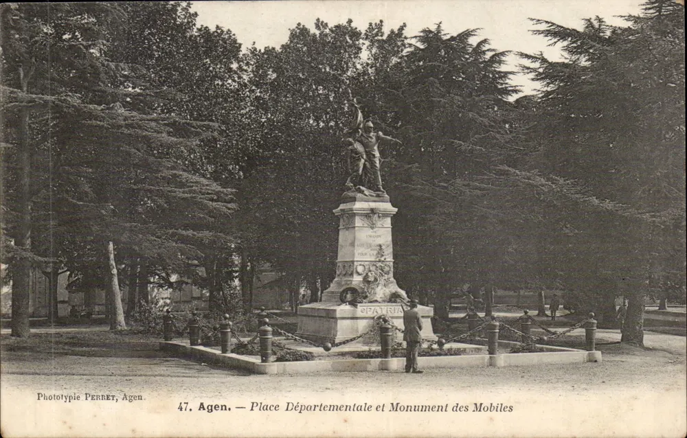 Agen — Departementsplatz und Denkmal der Mobiles — Phototypie PERNET, Agen, n°47 - Vorderseite