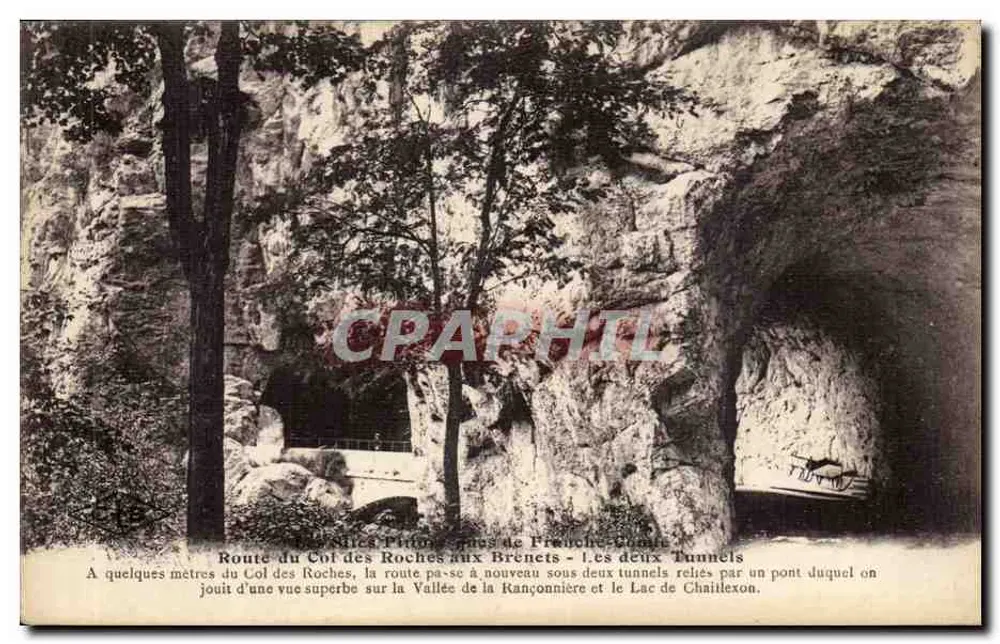 Route des Col des Roches zu den Brenets — Die beiden Tunnel — Verlag LB CRITON - Vorderseite