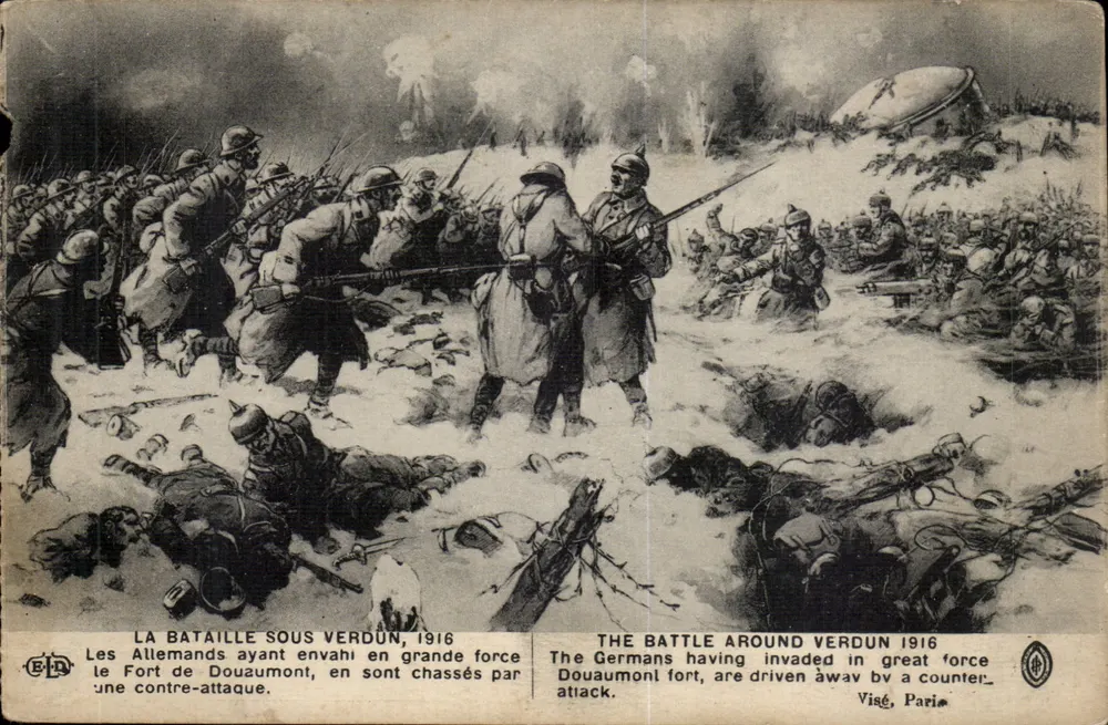 A batalha sob Verdun — 1916 — Visé, Paris - Frente