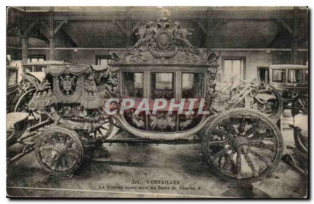 Versailles — Das Auto, das bei der Krönung von Charles X verwendet wurde — Éditions de Versailles, n° 312 - Vorderseite