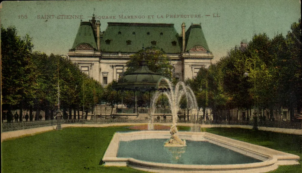 Saint-Étienne — Praça Marengo e a Prefeitura — LL, n° 158 - Frente