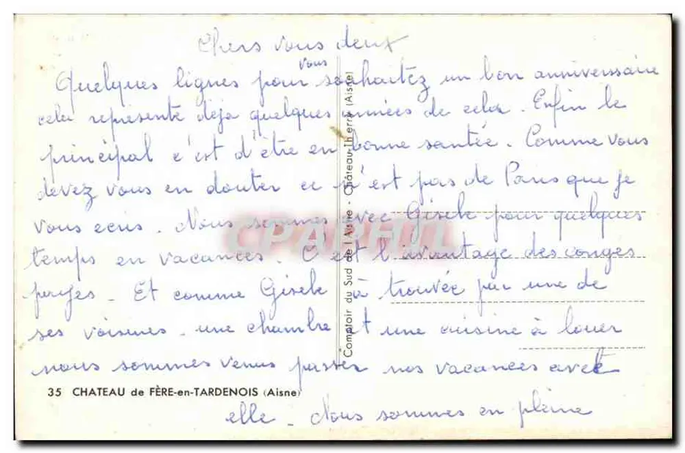 Château de FÈRE-en-TARDENOIS (Aisne) — Histoire et description — n°35 - Verso