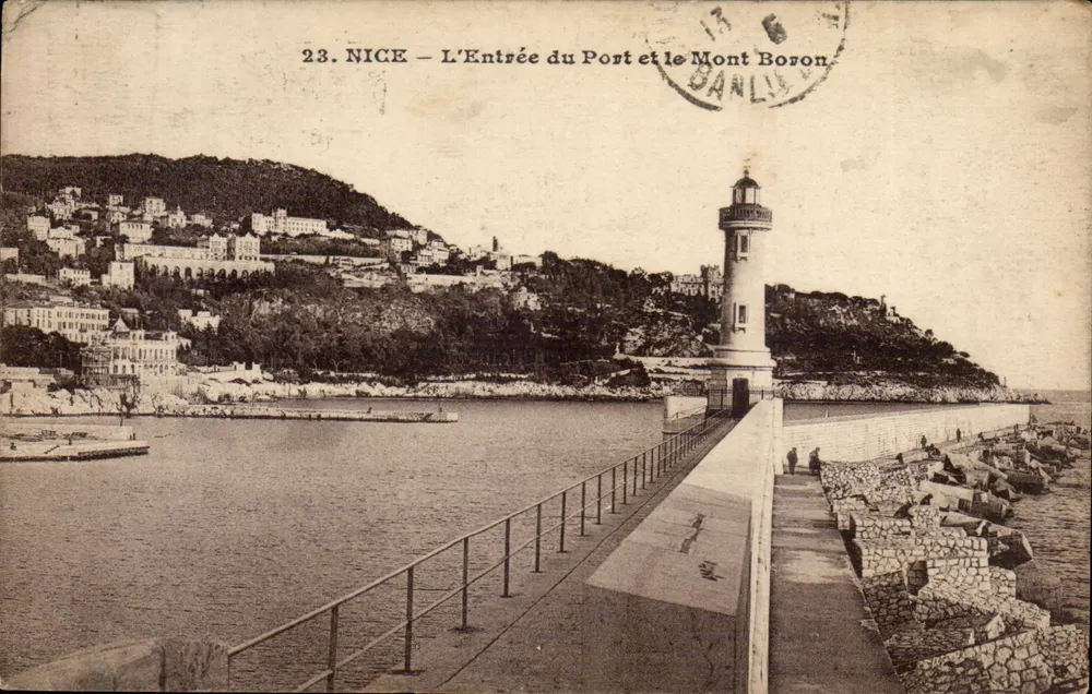 NICE – Der Hafen-Eingang und der Mont Boron — Verlag Danlie, Nr. 23 - Vorderseite