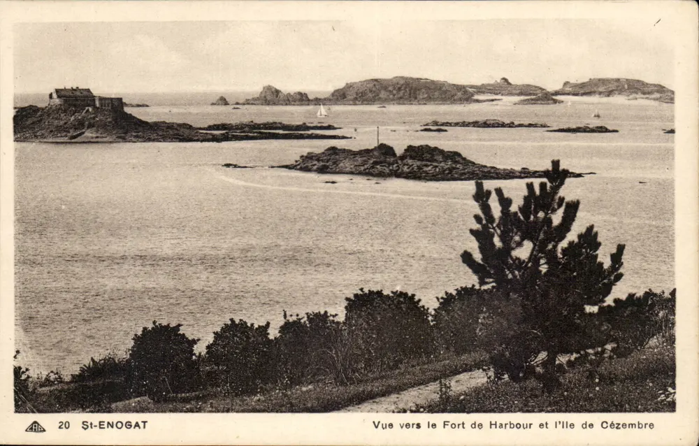 St-Enogat — Ansicht zum Hafenfestung und zur Insel Cézembre — J.L. Ante Photomécániques, St-Isabourg - Vorderseite