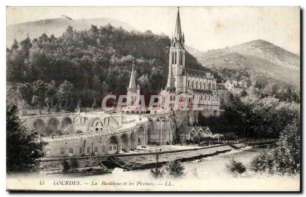 Lourdes — A Basílica e as Piscinas — LL. - Frente