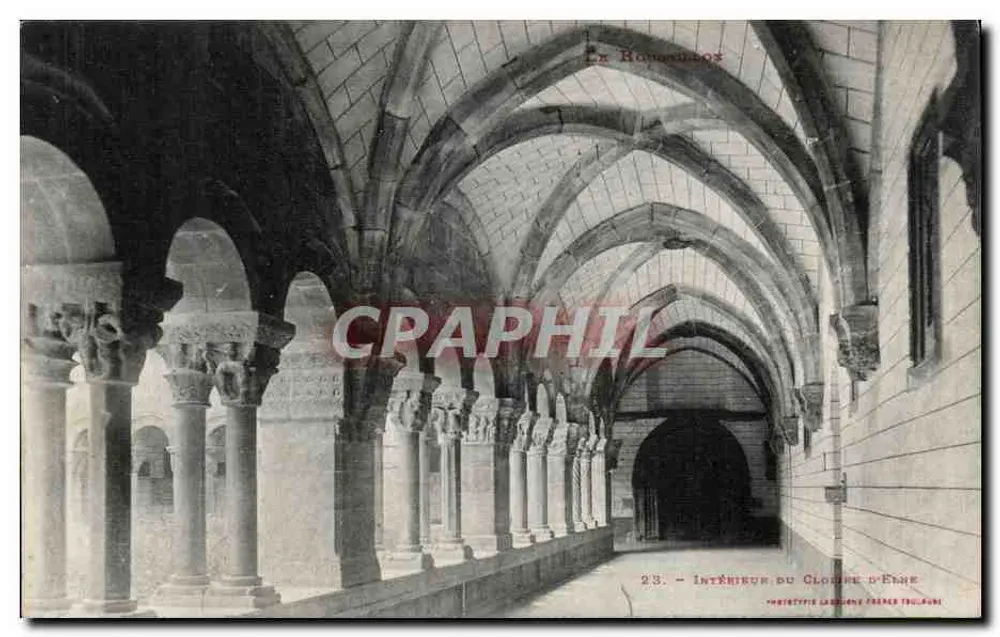 Interior do Claustro de Évreux — Fototipia Lausanne & Frères Trolpans - Frente