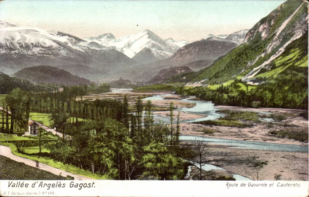 Tal der Angelès Gagost — Route de Gavarnie und Cauterets — Verlag D.T., Serie 2 Nr. 499 - Vorderseite