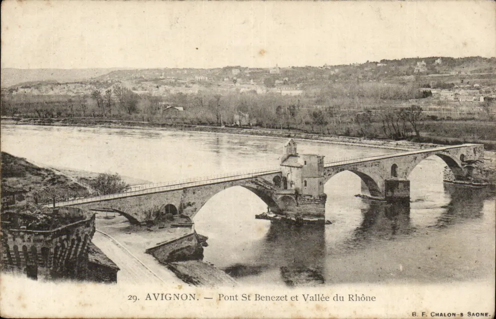 Avignon — Ponte São Bénézet e Vale do Ródano — B. F. Chalon-saône, n°29 - Frente