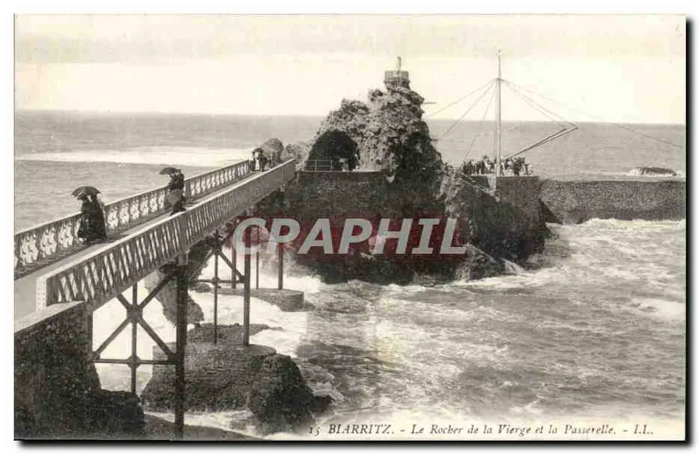 Biarritz - Der Felsen der Jungfrau und die Brücke - I.L. - Vorderseite