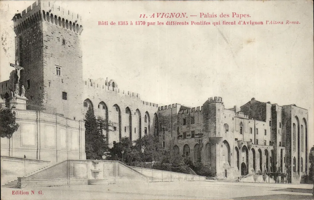 Avignon — Palácio dos Papas — Edição N.G. - Frente