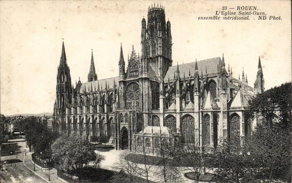 Rouen — A Igreja de Saint-Ouen, conjunto meridional — ND Phot. - Frente