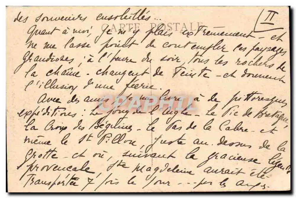 La Ste-Baume - Escaliers de la Grotte — Edit. IPA, n°28 - Verso