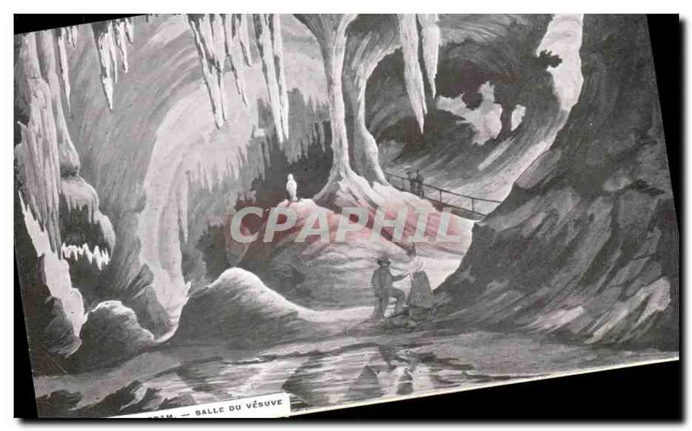 Sala del Vesuvio — Vista interna della grotta — Editore non identificato - Recto
