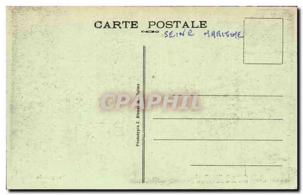 Castello di Mesnières — Istituto Saint-Joseph — Fototipia J. Bienaime, Trelins - Verso