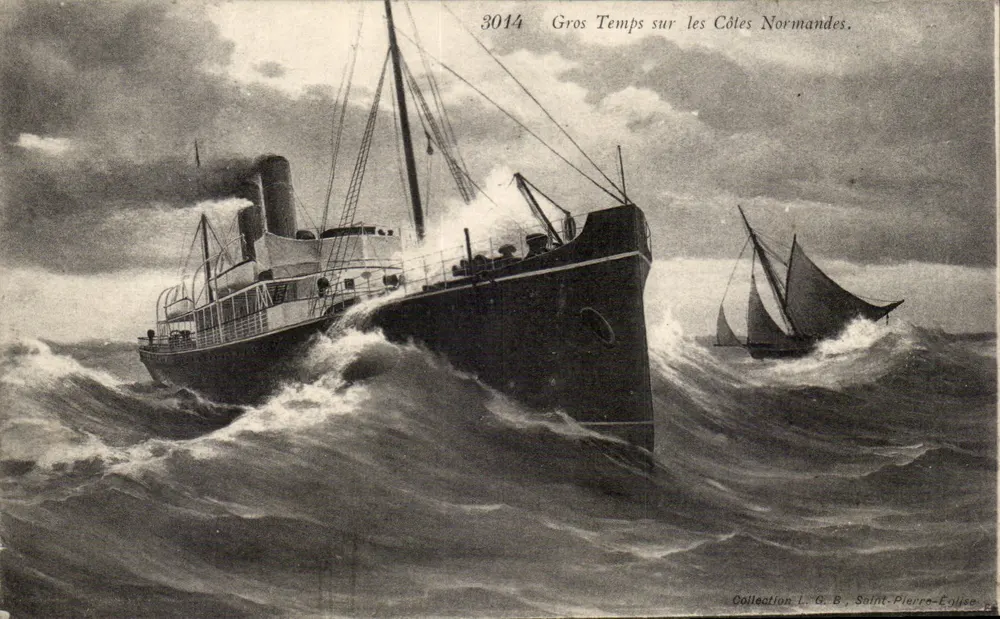 Gros Temps sur les Côtes Normandes — Collection L. G. B. Saint-Pierre-Eglise — n° 3014 - Vorderseite
